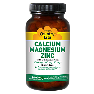 Calcium Magnesium Zinc with L-Glutamic Acid (250 Tablets)