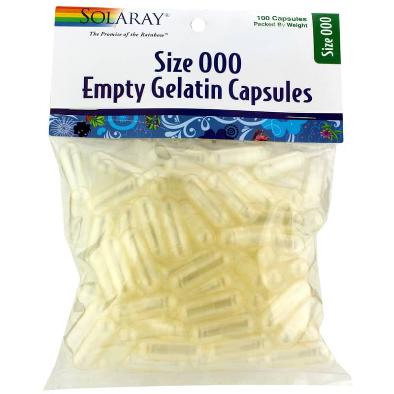 Solaray Empty Gelatin Capsules, 100 Capsules