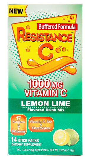 Resistance C - Vitamin C Buffered Drink Mix Lemon Lime 1000 mg. - 14 Stick Pack(s)