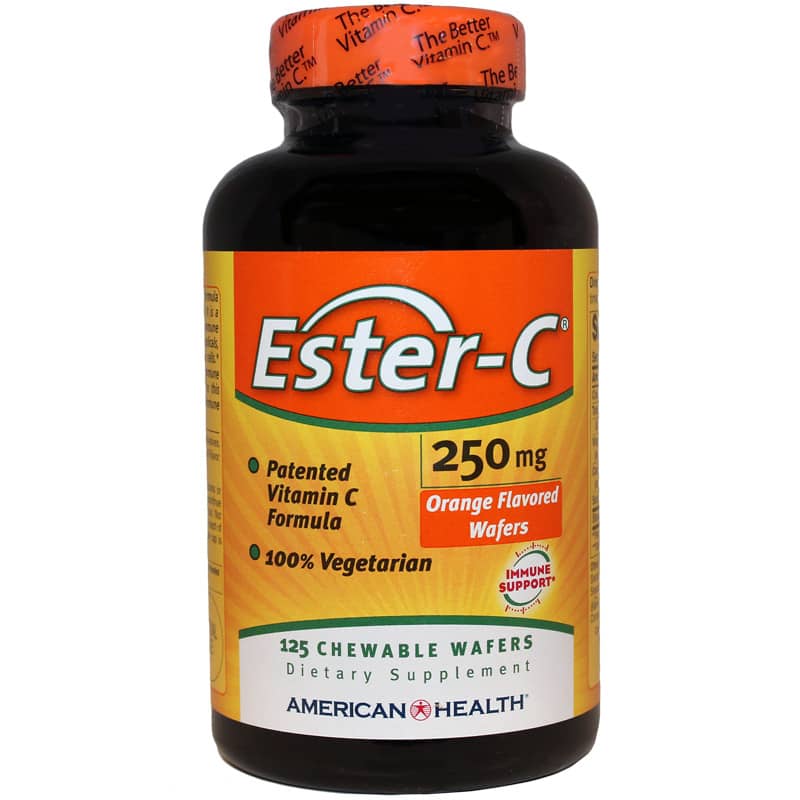 American Health Ester-C 250 Mg Orange Flavored 125 Wafers