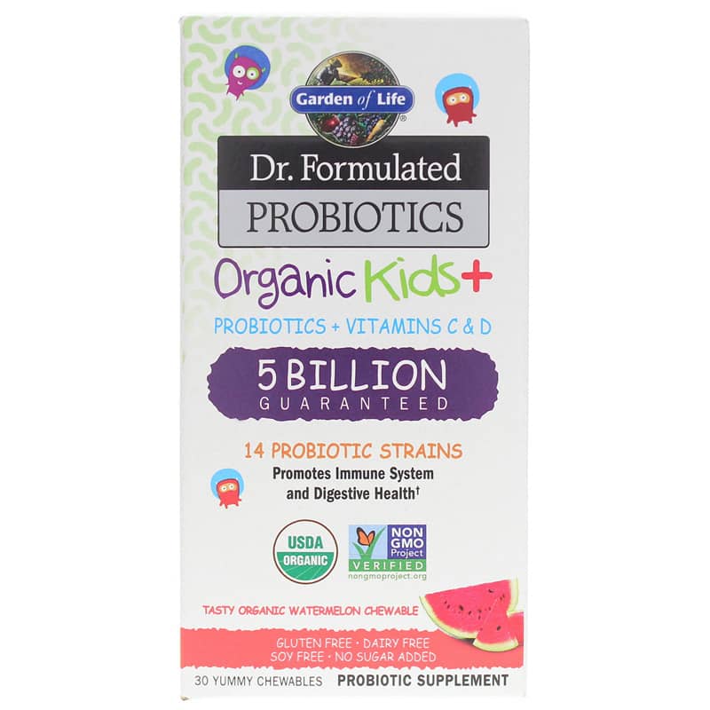 Garden of Life Dr. Formulated Probiotics Organic Kids + Watermelon 30 Chewables