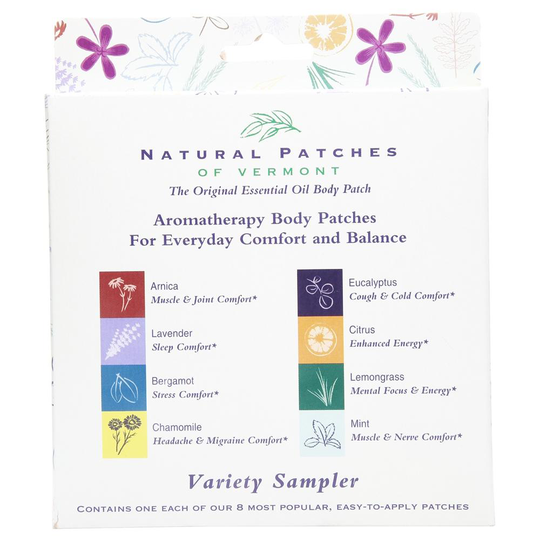 Natural Patches of Vermont - Essential Oil Body Patches Variety Pack - 8 Patch(es)