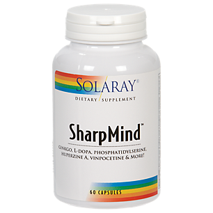 SharpMind with Ginkgo, L-Dopa, Phosphatidulserine, Huperzine A & Vipocetine (60 Capsules)