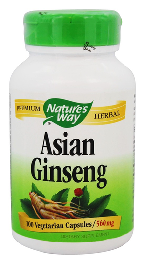 Nature's Way - Asian Ginseng 560 mg. - 100 Vegetarian Capsules