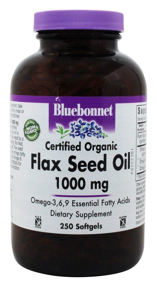 Bluebonnet Nutrition - Flax Seed Oil 1000 mg. - 250 Softgels
