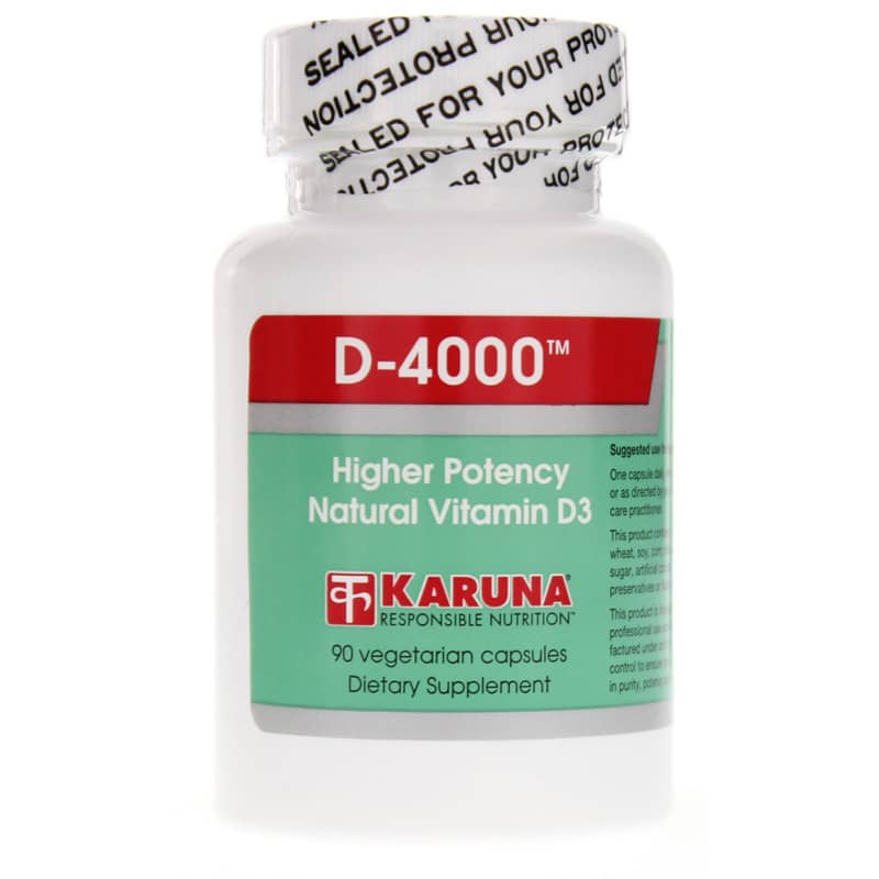 Karuna D-4000, Natural Vitamin D3 90 Veg Capsules
