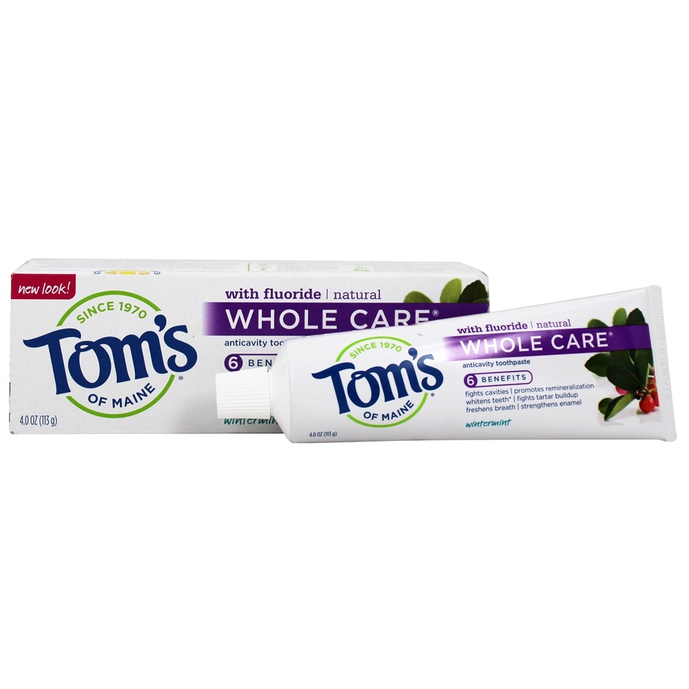 Tom's of Maine - Natural Whole Care Anticavity Toothpaste with Fluoride Wintermint - 4 oz.