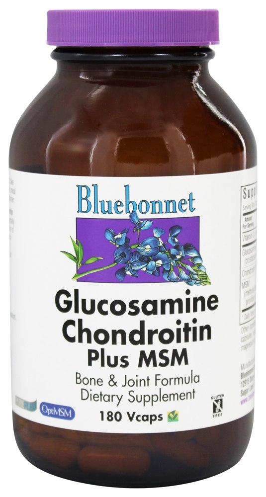 Bluebonnet Nutrition - Glucosamine Chondroitin Plus MSM - 180 Capsules