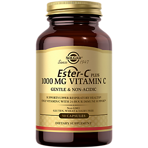 Ester-C Plus - 1,000 MG of Vitamin C - Supports Upper Respiratory Health (50 Capsules)