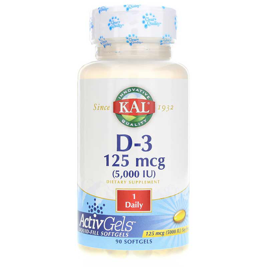Kal D-3 125 Mcg (5000 IU) ActivGels 90 Softgels