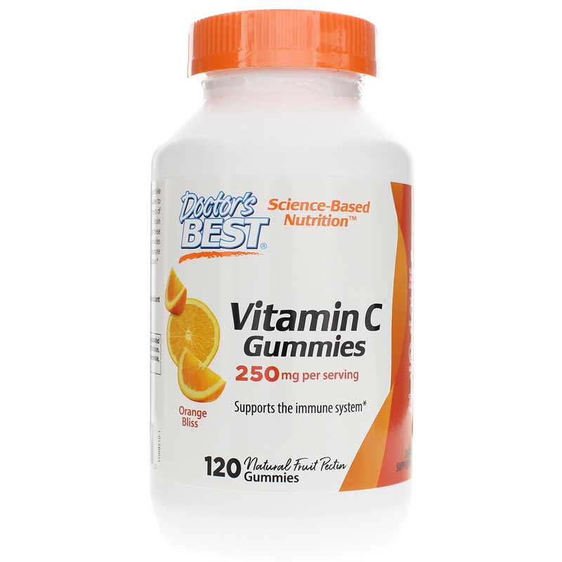 Doctors Best Vitamin C Gummies 250 Mg Orange Bliss 120 Gummies