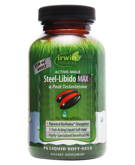 Irwin Naturals - Steel-Libido Max3 Peak Testosterone - 75 Liquid Softgels