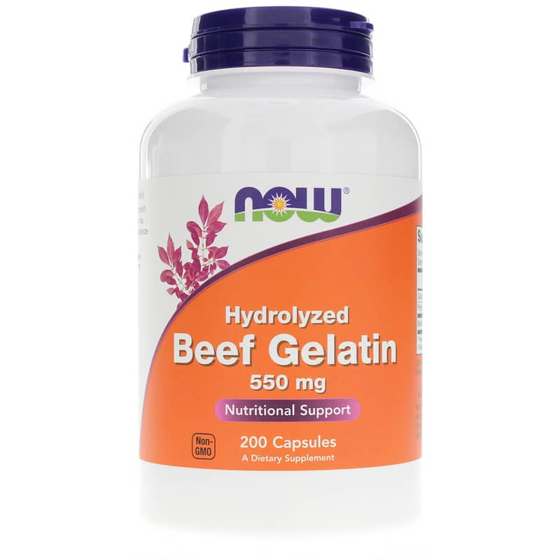 NOW Foods Beef Gelatin 550 Mg 200 Capsules