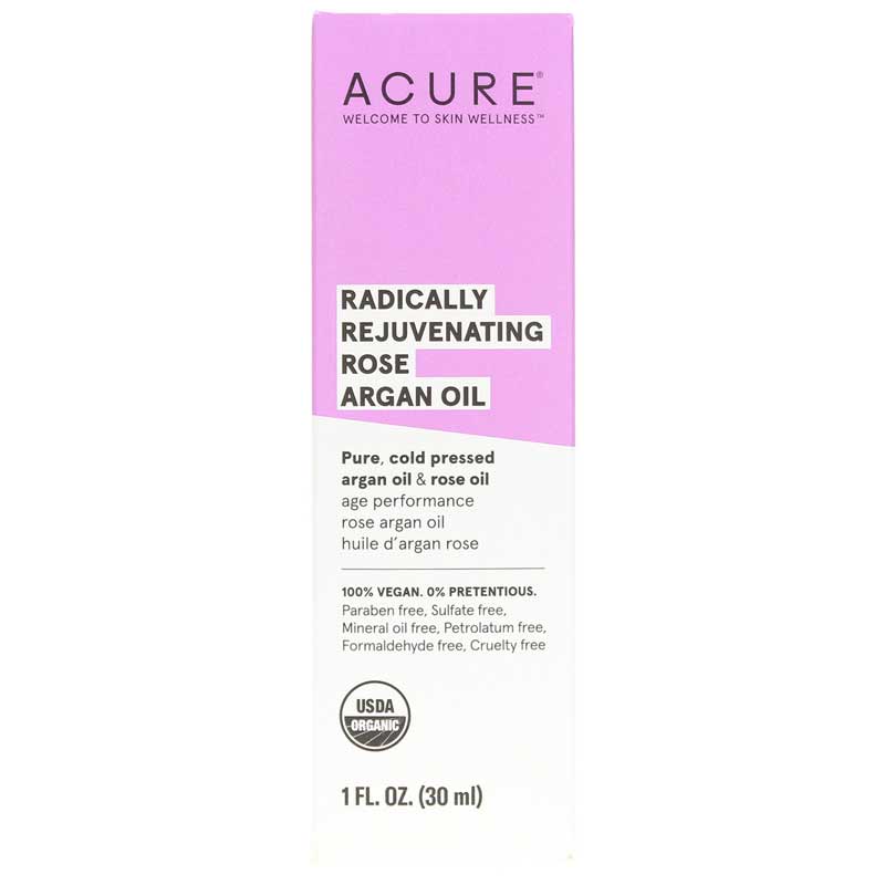 Acure Radically Rejuvenating Rose Argan Oil Organic 1 Oz