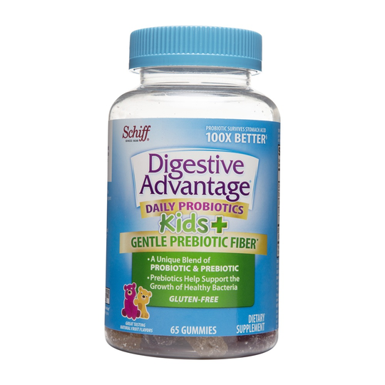 Digestive Advantage - Kids Daily Probiotics Gentle Prebiotic Fiber Fruit Flavor - 65 Gummies