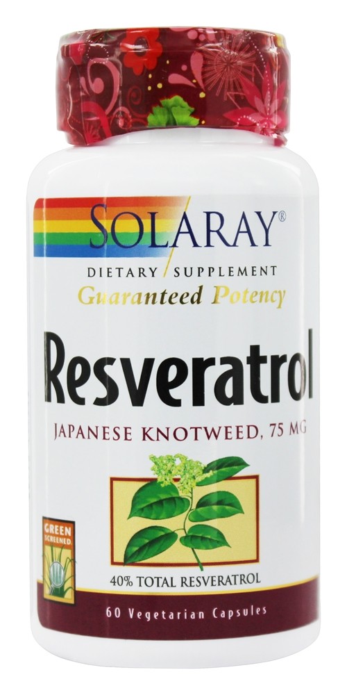 Solaray - Guaranteed Potency Resveratrol Japanese Knotweed 75 mg. - 60 Vegetarian Capsules