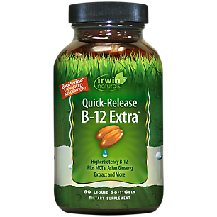Quick-Release B12 Extra with BioPerine for Enhanced Absorption (60 Liquid Softgels)