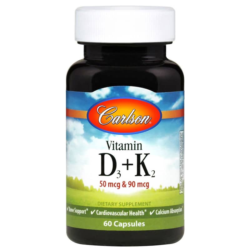 Carlson Labs Vitamin D3 + K2 60 Capsules