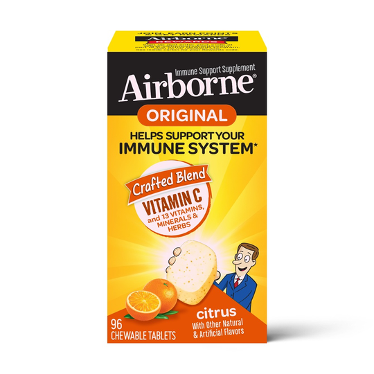 Airborne - Immune System Support Supplement Original Citrus - 96 Chewable Tablets