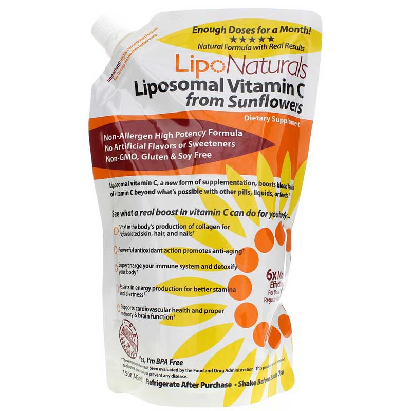 LipoNaturals Liposomal Vitamin C from Sunflowers 15 Oz
