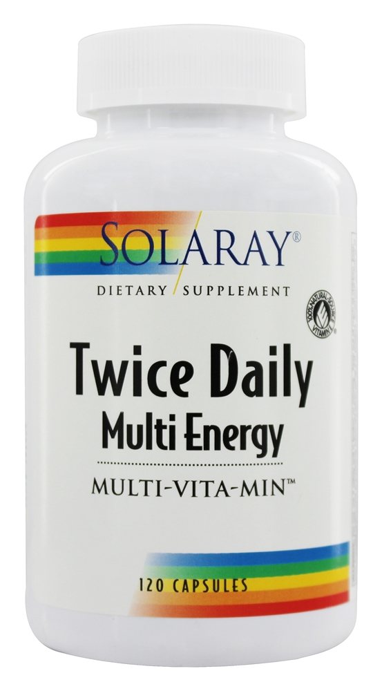 Solaray - Twice Daily Multi Energy Multi-Vita-Min - 120 Capsules