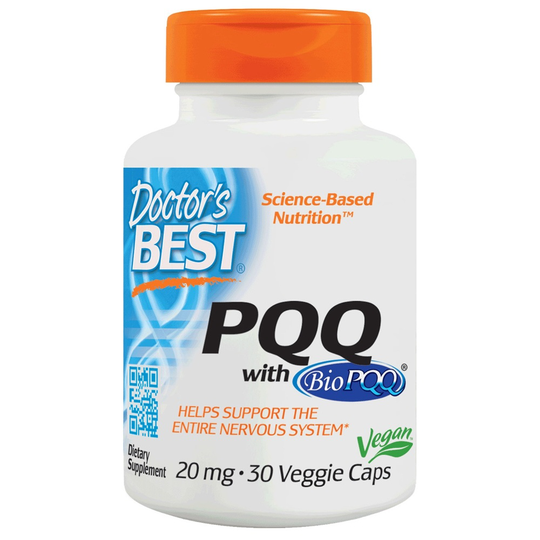Doctor's Best - PQQ with BioPQQ for Mitochondrial Function 20 mg. - 30 Vegetarian Capsules