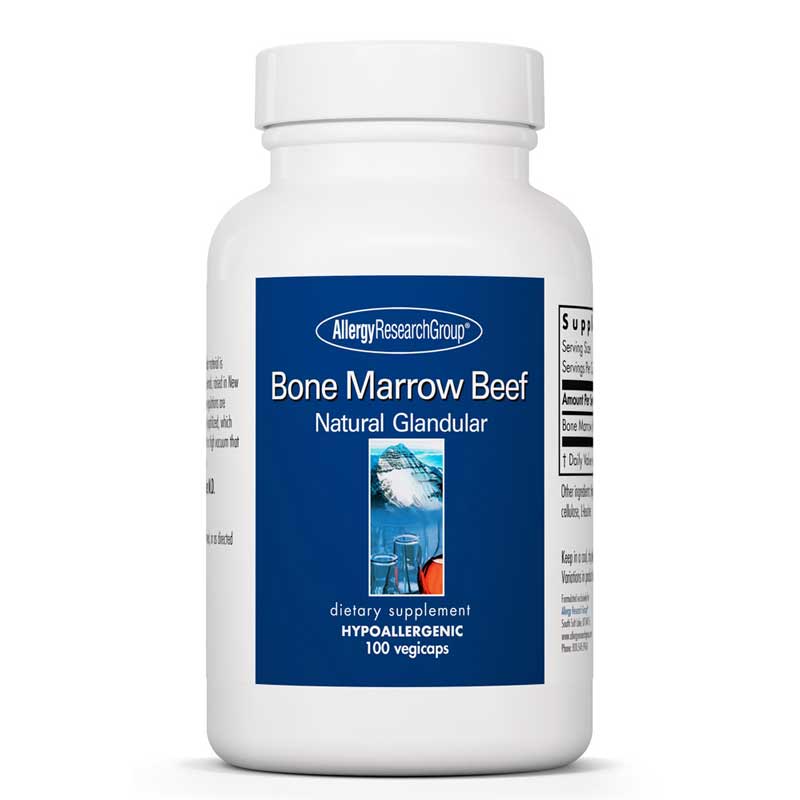 Allergy Research Group Bone Marrow Beef Natural Glandular 100 Veg Capsules