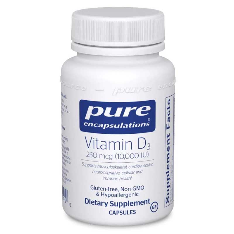 Pure Encapsulations Vitamin D3 10,000 IU 60 Capsules