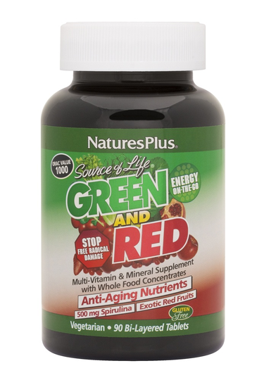 Natures Plus - Source of Life Green and Red Multivitamin & Mineral Supplement - 90 Bi-Layer Tablet(s)