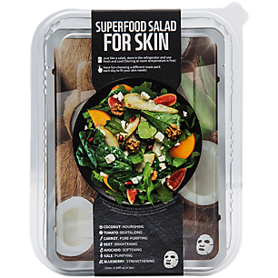 Superfood Salad Beauty Facial Mask - Daily Skin Care Superfood - Coconut (7 Piece Mask Set)