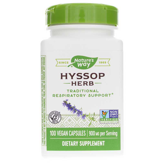 Natures Way Hyssop Herb 100 Vegan Capsules
