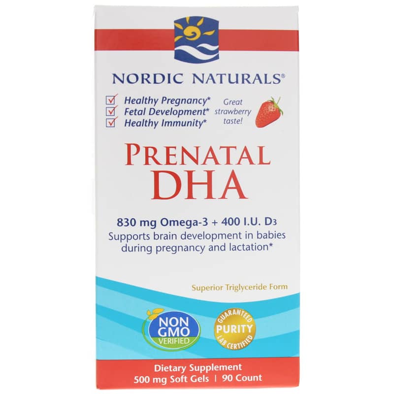 Nordic Naturals Prenatal DHA Strawberry 90 Softgels