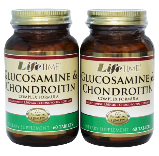 LifeTime Vitamins - 2-Pk Glucosamine 1500 mg & Chondroitin 1200 mg Complex Formula (6060) - 120 Capsules