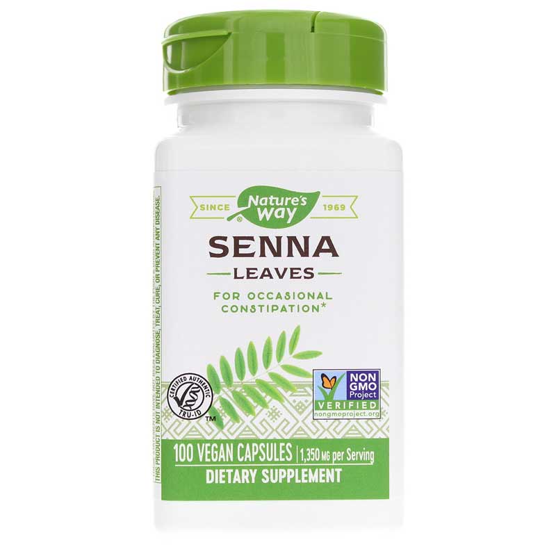 Natures Way Senna Leaves 100 Veg Capsules