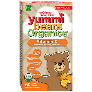 Organic Vitamin C Yummi Bears for Kid's - Orange (60 Gummies)