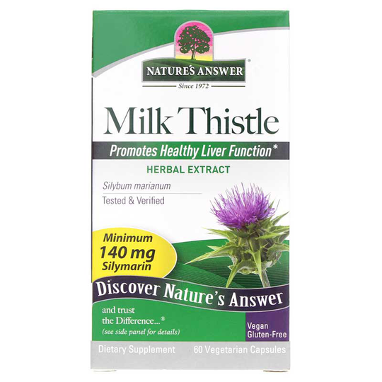 Natures Answer Milk Thistle Standardized 60 Veg Capsules