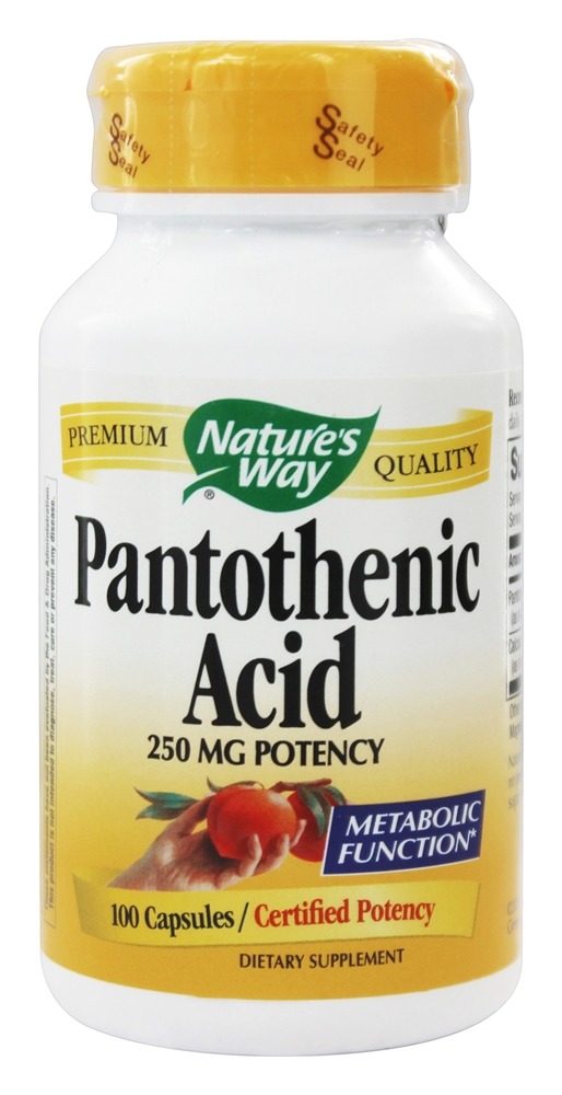 Nature's Way - Pantothenic Acid 250 mg. - 100 Capsules