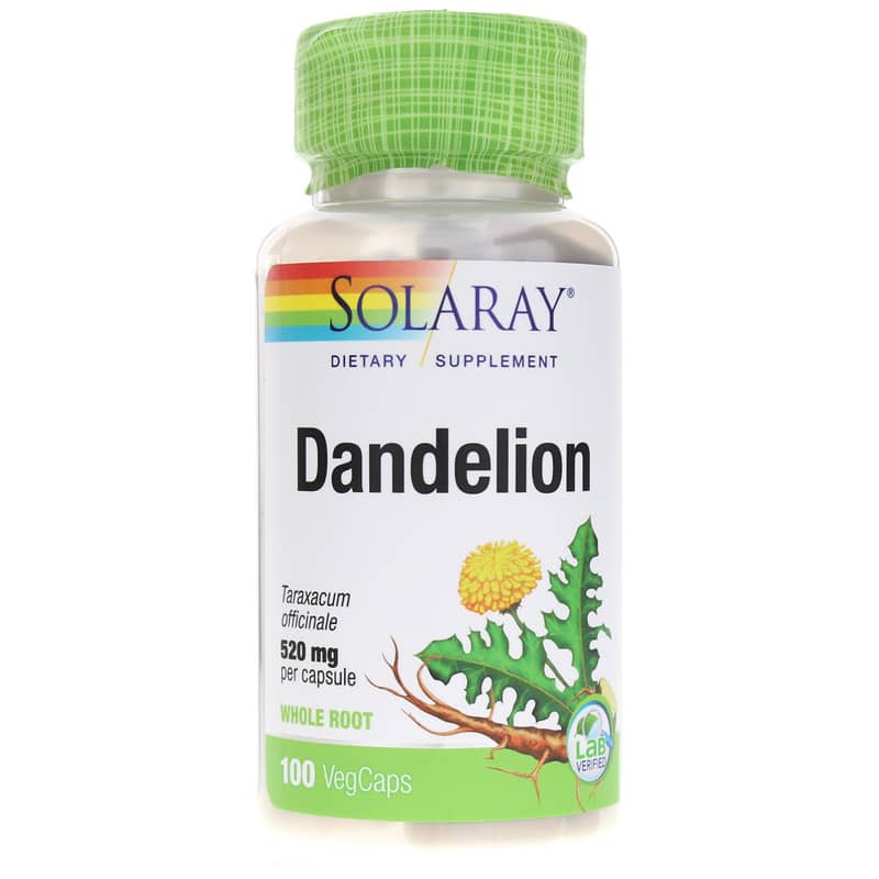 Solaray Dandelion 520 Mg 100 Veg Capsules