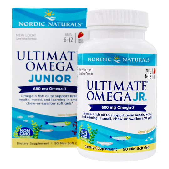 Nordic Naturals - Ultimate Omega Junior Formula Strawberry 680 mg. - 90 Mini Softgel(s)