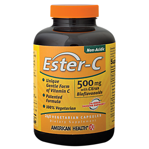 Ester-C with Citrus Bioflavonoids - Non-Acidic Form of Vitamin C - 500 MG (240 Vegetarian Capsules)