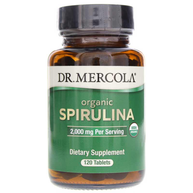 Dr. Mercola Organic Spirulina 2000 Mg 120 Tablets