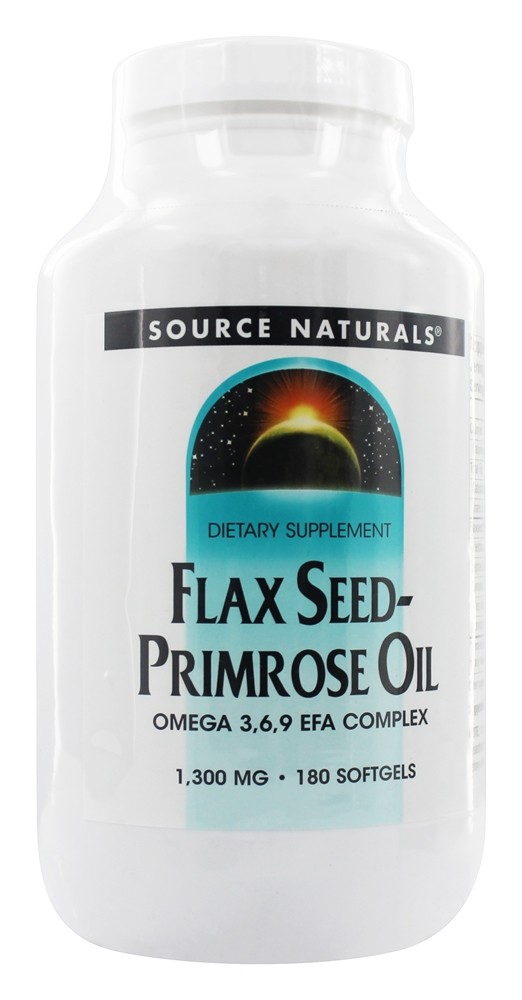 Source Naturals - Flax Seed-Primrose Oil 1300 mg. - 180 Softgels
