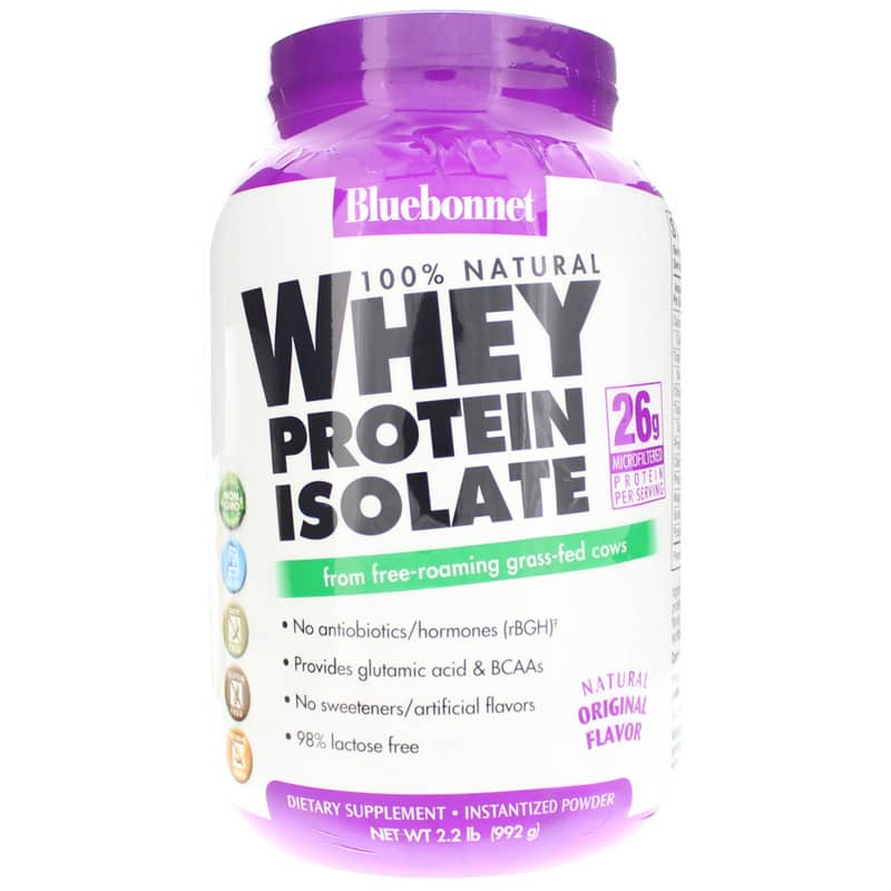 Bluebonnet Whey Protein Isolate Natural 2.2 Lbs