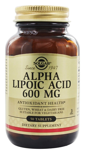 Solgar - Alpha Lipoic Acid 600 mg. - 50 Tablets