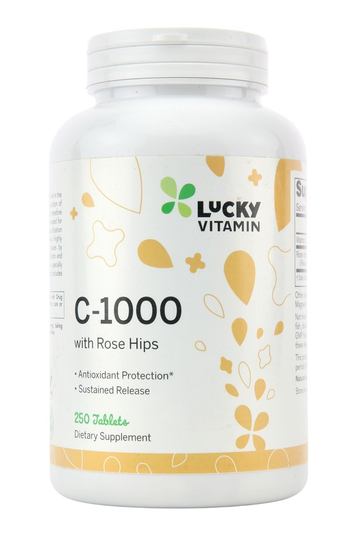 LuckyVitamin - Vitamin C with Rose Hips 1000 mg. - 250 Tablets