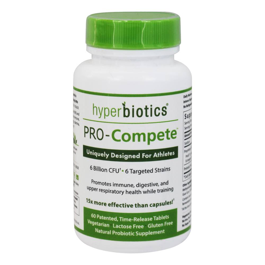 Hyperbiotics - PRO-Compete Probiotic 6 Billion CFU - 60 Tablets