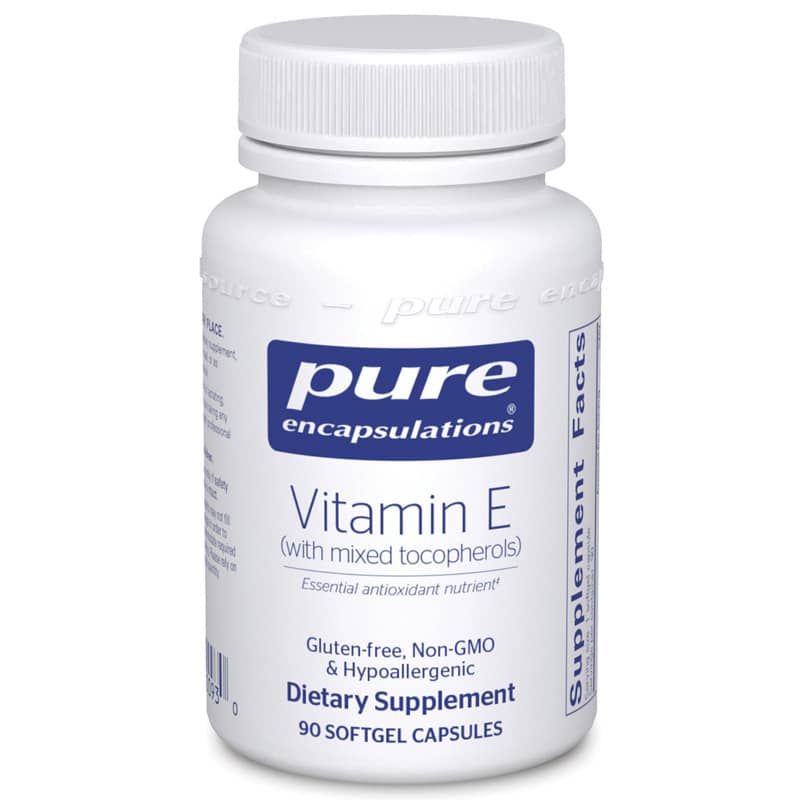 Pure Encapsulations Vitamin E with Mixed Tocopherols 90 Softgels