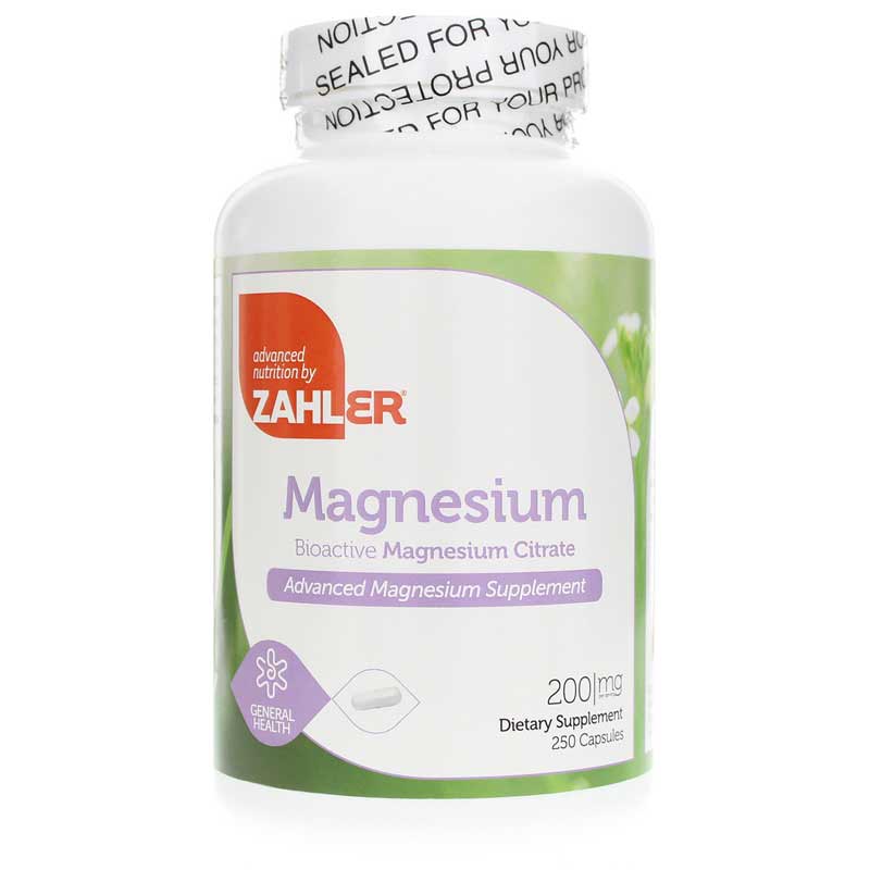 Zahler Magnesium Citrate 200 Mg 250 Capsules