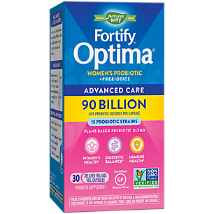 Fortify Optima Women's Probiotic + Prebiotics - 90 Billion CFUs (30 Vegetarian Capsules)