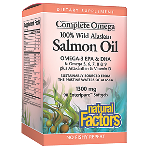Wild Alaskan Salmon Oil - 1,300 MG (90 Softgels)